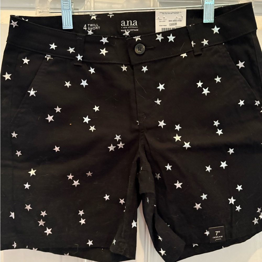 a.n.a Women's Black Star Patterned Shorts